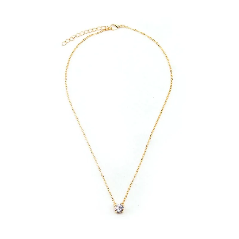 Простое индивидуальное циркониевое хрустальное ожерелье цепочка подвеска