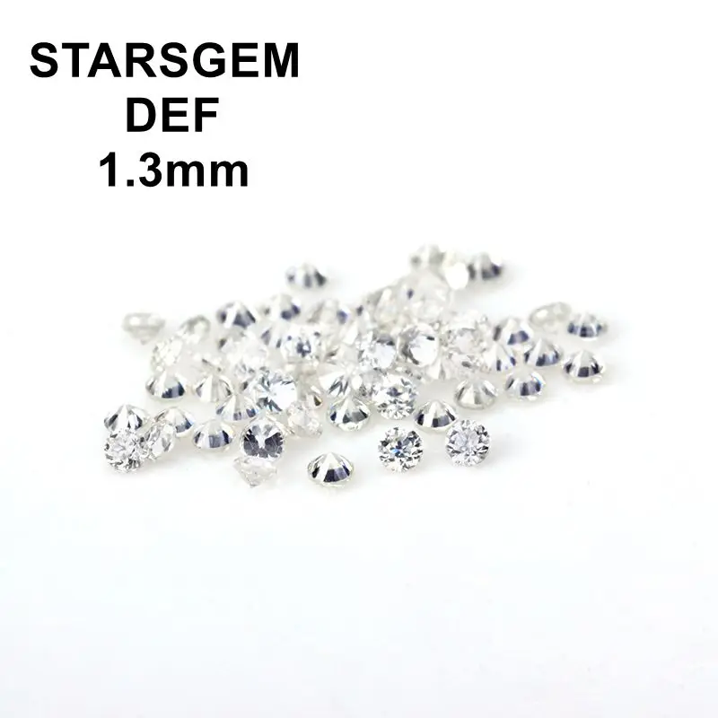 

1 карат/упаковка, Муассанит, размер 1,3 мм