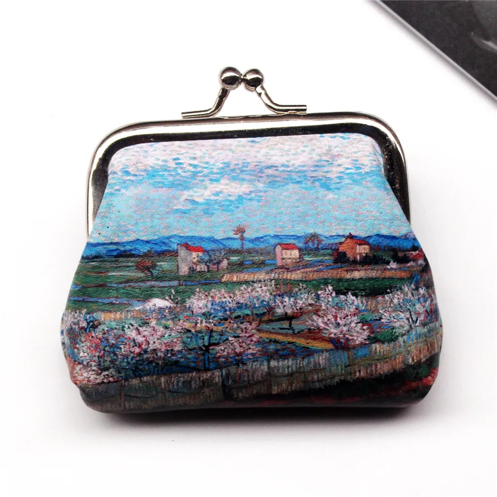 coin purse 02 Винтажные женские кошельки с принтом для монет, маленький кошелек с застежкой для девушек, Дамский клатч для денег, мини кошелек, женская сумка из искусственной кожи - Цвет: coin purse 02