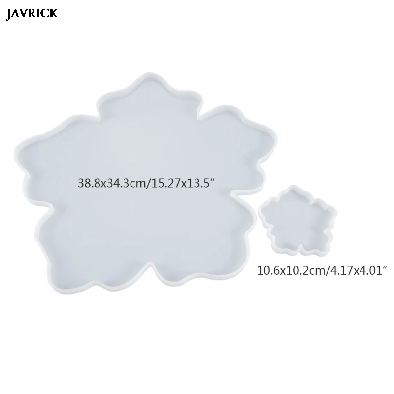

2Pcs Crystal Epoxy Resin Mold Flower Shape Coaster Pad Casting Silicone Mould Handmade UV Resin Crafts Jewelry Making Tools