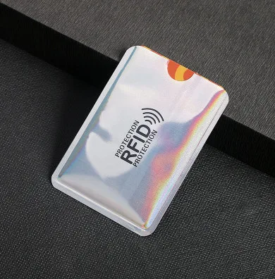 HJKL 6 шт. Rfid кошелек блокирующий замок держатель для банковских карт Id Чехол для банковских карт защита металлический кредитный NFC Держатель алюминий 6,3*9,1 см - Цвет: 6PCS S