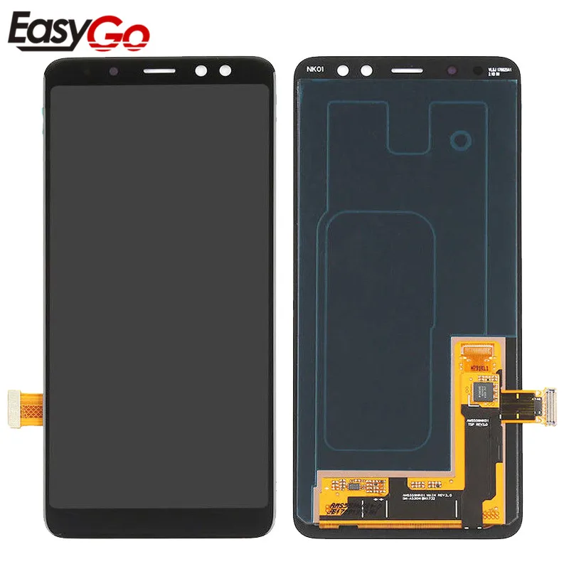 Super AMOLED для SAMSUNG GALAXY A8 2018 LCD A530 A530F ЖК-дисплей сенсорный экран дигитайзер в сборе