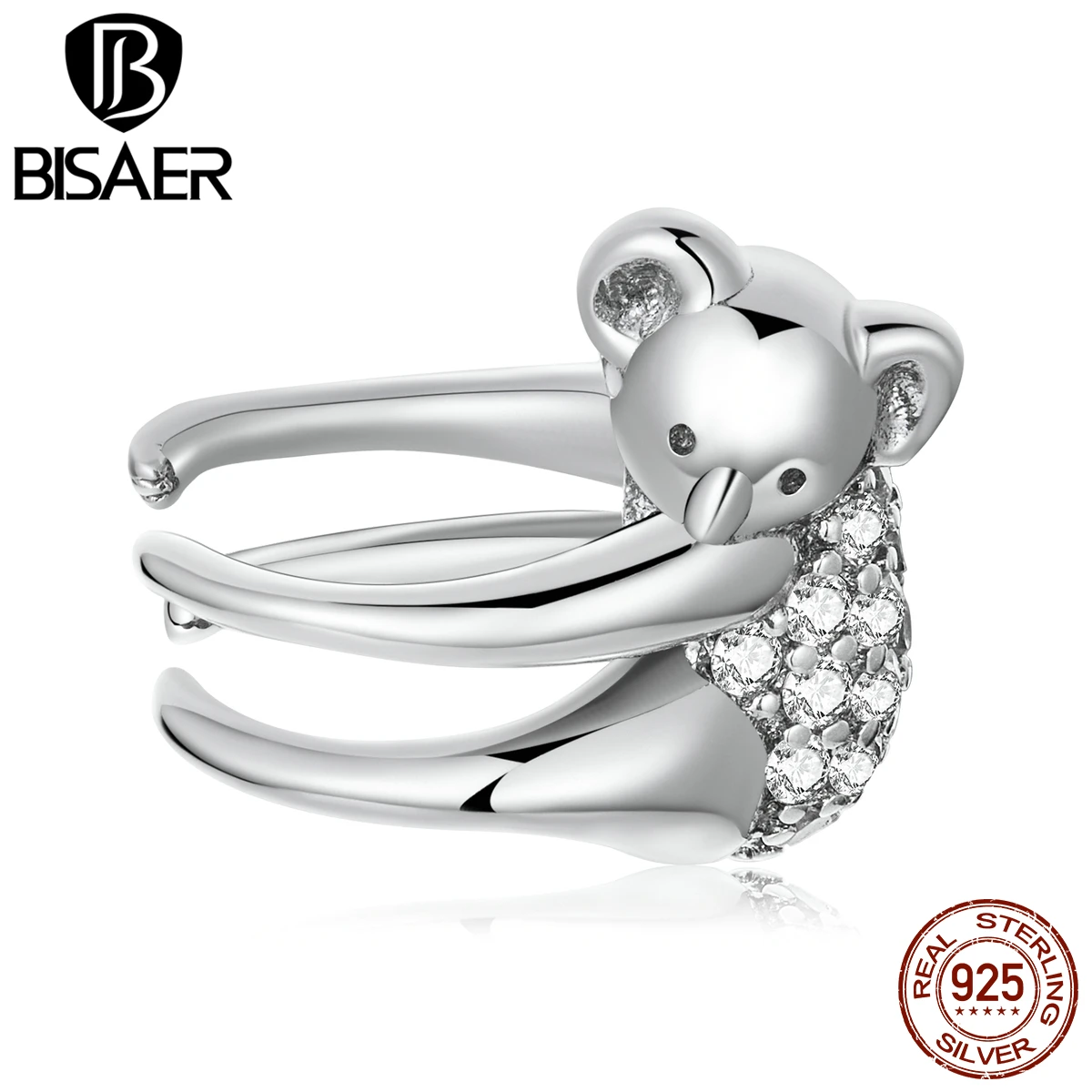 

Серьги-каффы из серебра 925 пробы с фианитами