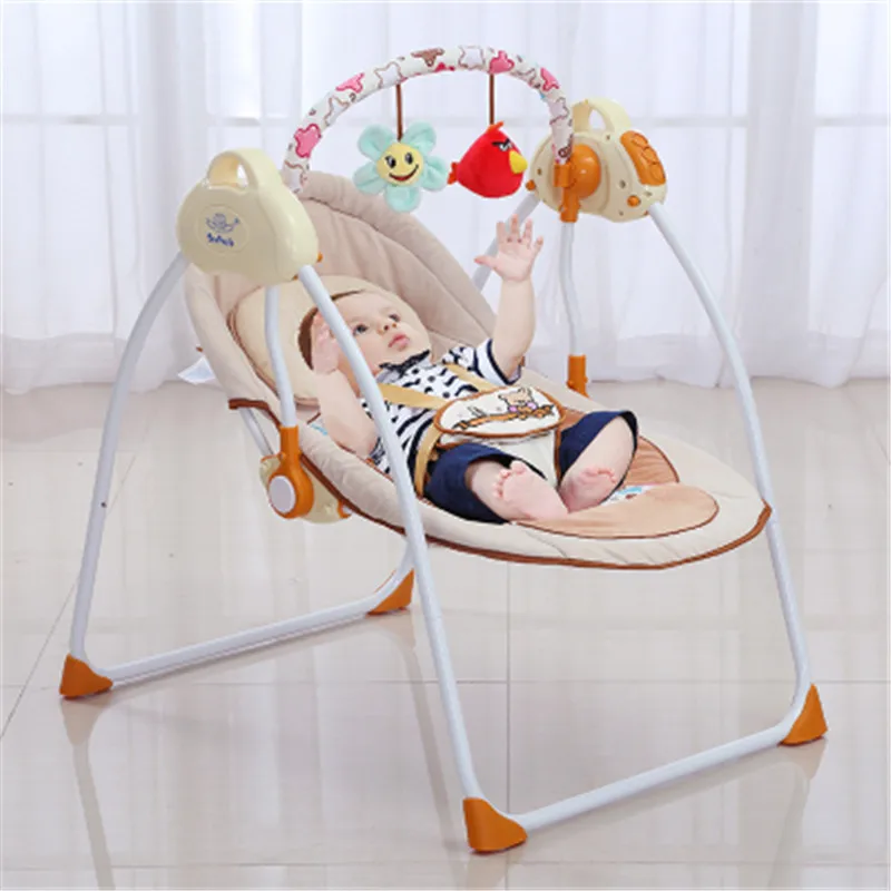 Детское кресло качалка комфортное детское артефакт рок голубое умное