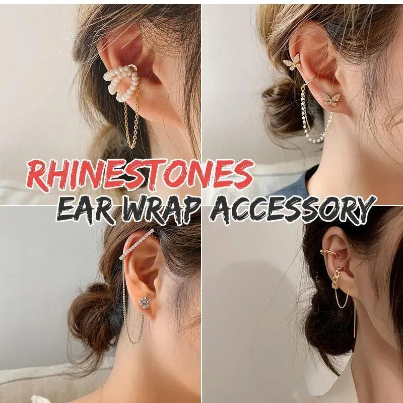Новая мода стразы уха Wrap аксессуар с украшением в виде кристаллов для ушей
