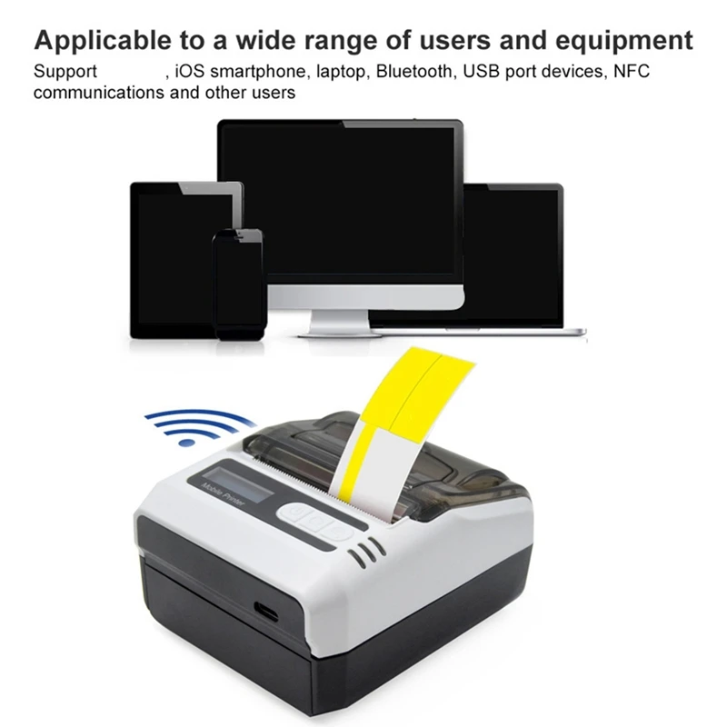 

Portable Thermal Printer Multifunctional Label Printer 48mm Wireless Printer