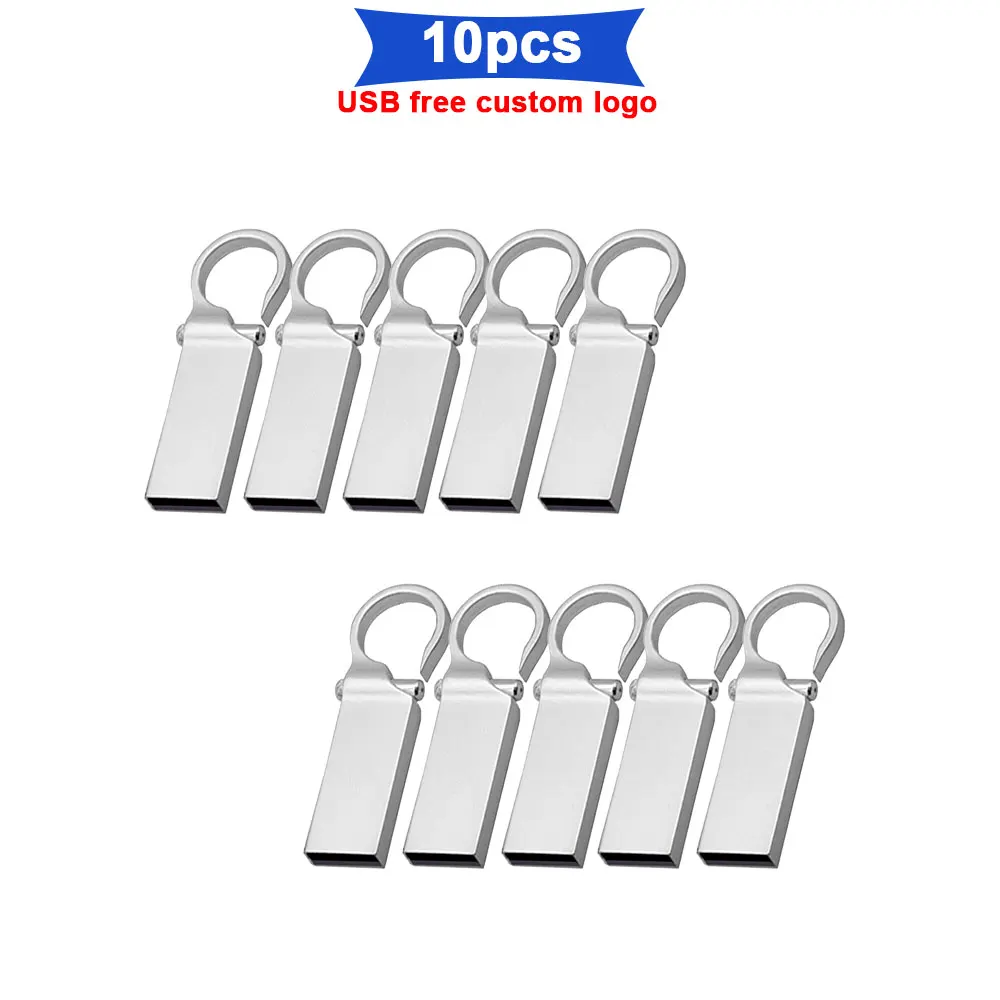 

10pcs/lot Custom logo USB Flash Drive 64G 32gb pendrive16g 8G 128G Pen drive waterproof usb 2.0 memory stick photography gift