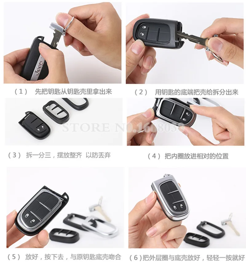 Red Smart Key Shell Trim Cover For Jeep Cherokee 2014-2016 | Автомобили и мотоциклы