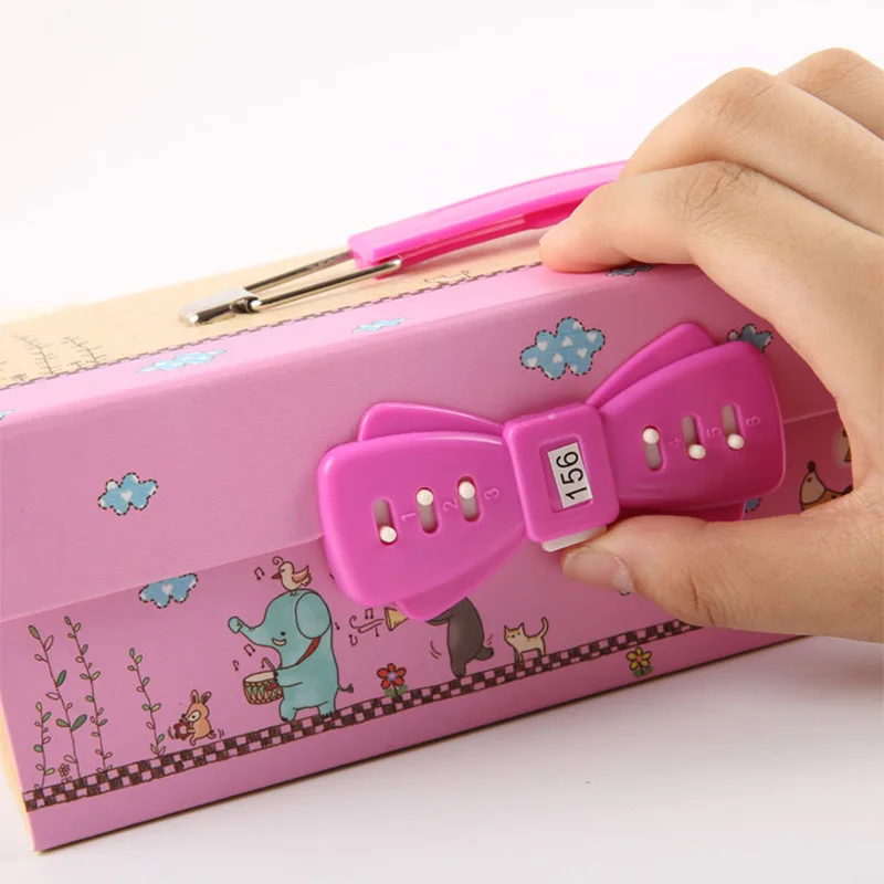 Вместительный трехслойный чехол для карандашей портативный бумажный с кодовым