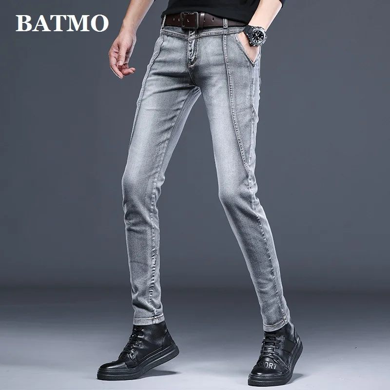 Batmo 2021 new arrival high quality casual slim elastic black jeans men ,men's pencil pants ,skinny jeans men 2108 slim fit jeans