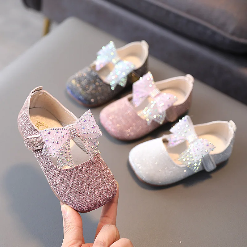 Skoex Children Flats 2020 New Girls Casual Princess Shoes Baby Fashion Available Bows Ballerina Slip-on Wedding Party Dress Shoe | Детская
