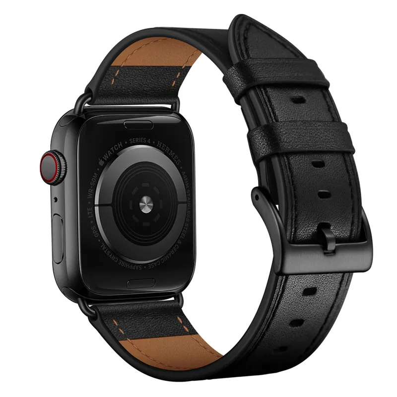 Ремешок из натуральной кожи для iwatch 1 2 3 38 мм 42 совместимый с Apple Watch Series 5 4 Band 44 40