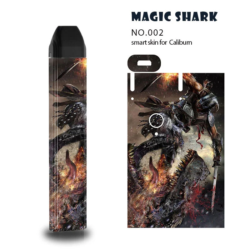 Модный чехол-наклейка с рисунком дракона орангутана и камня 2.5D для Uwell Caliburn |