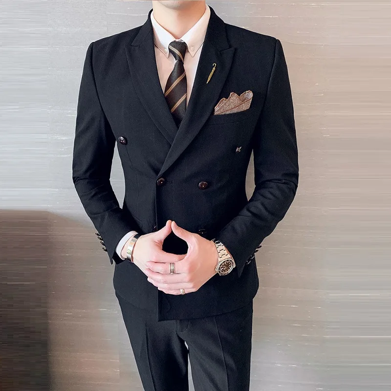 

Для мужчин; Комплект одежды из 2 предметов, куртка для мальчиков, деловая повседневная обувь форма деловая модельная костюм для жениха на св...