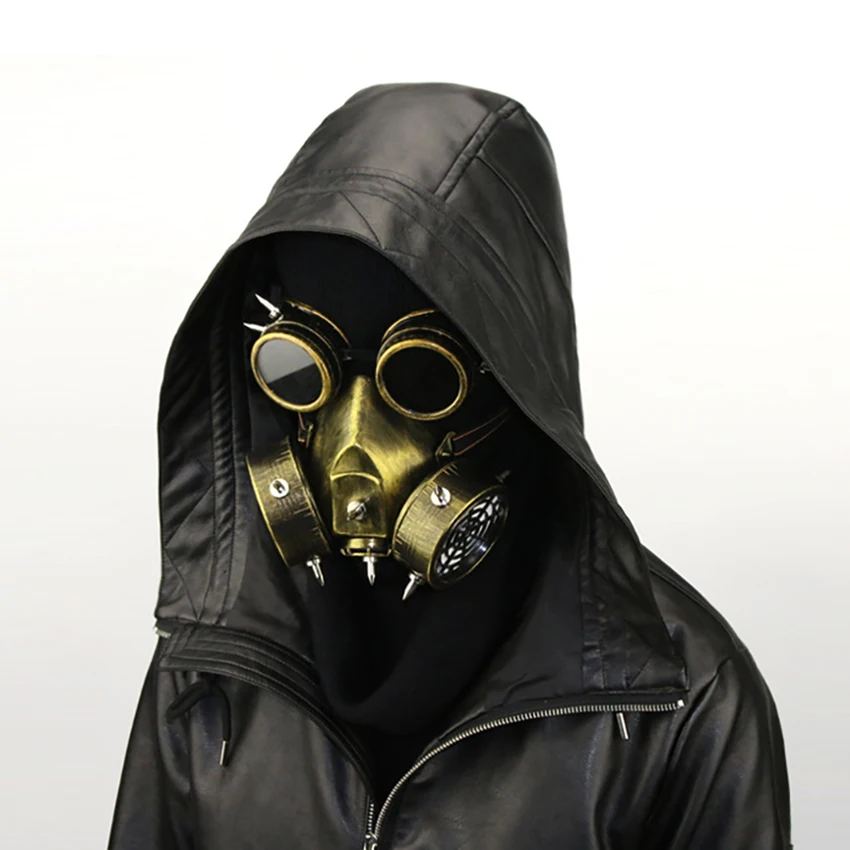 Противовирусная маска с активированным углем в стиле стимпанк для лица