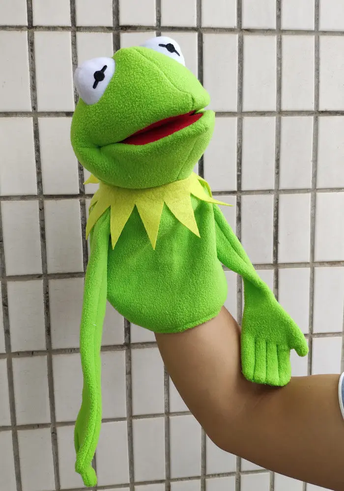 Плюшевая лягушка Kermit ручная кукла рот движущаяся игрушка животные плюшевые