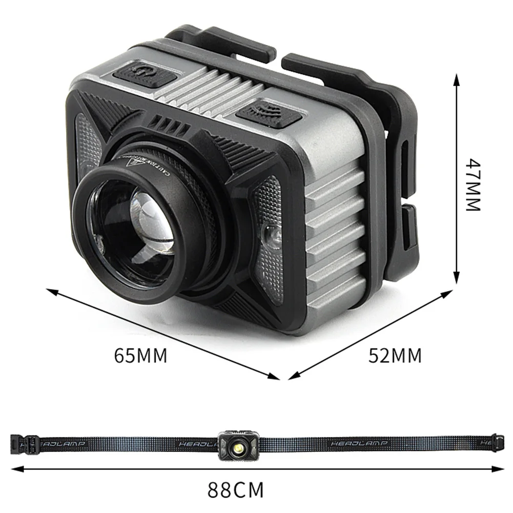 

XHP50 Zoom LED Headlight USB Rechargeable 4 Gears Torch Head Waterproof Lamp Camping Head lamp Fishing Headlight Flashlight