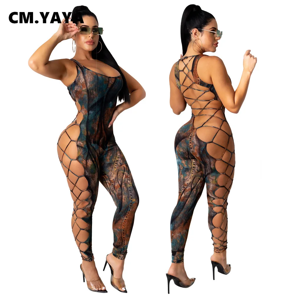 См. YAYA/осень уличная облегающее платье без рукавов с принтом комбинезон для