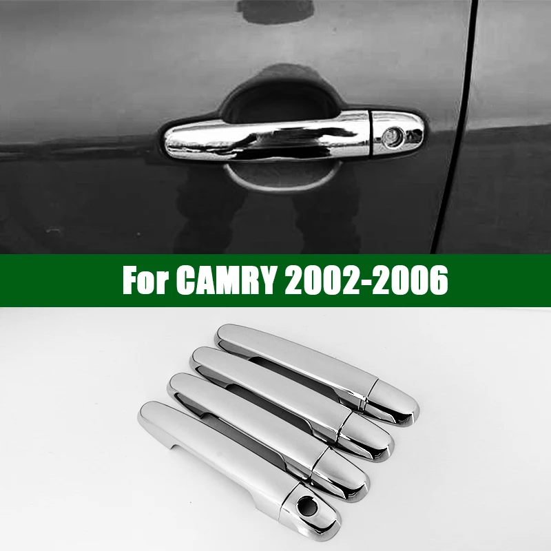 

FOR 2001-2006 TOYOTA CAMRY chrome silver Car Door Handle Cover Trim 2002 2003 2004 2005