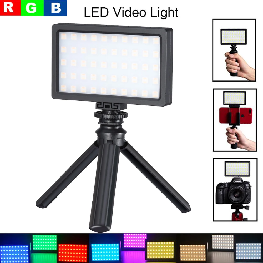 Мини Вспышка светодиодная со встроенным аккумулятором 3200 5600 к|Фотографическое