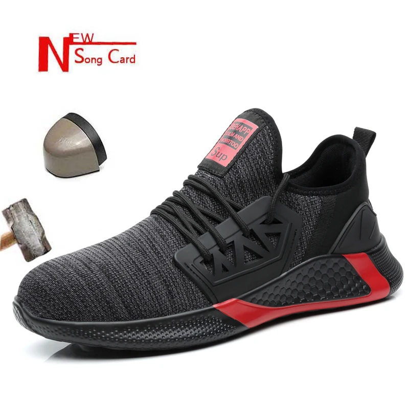 Модные удобные новые защитные рабочие ботинки для мужчин стальные с носком