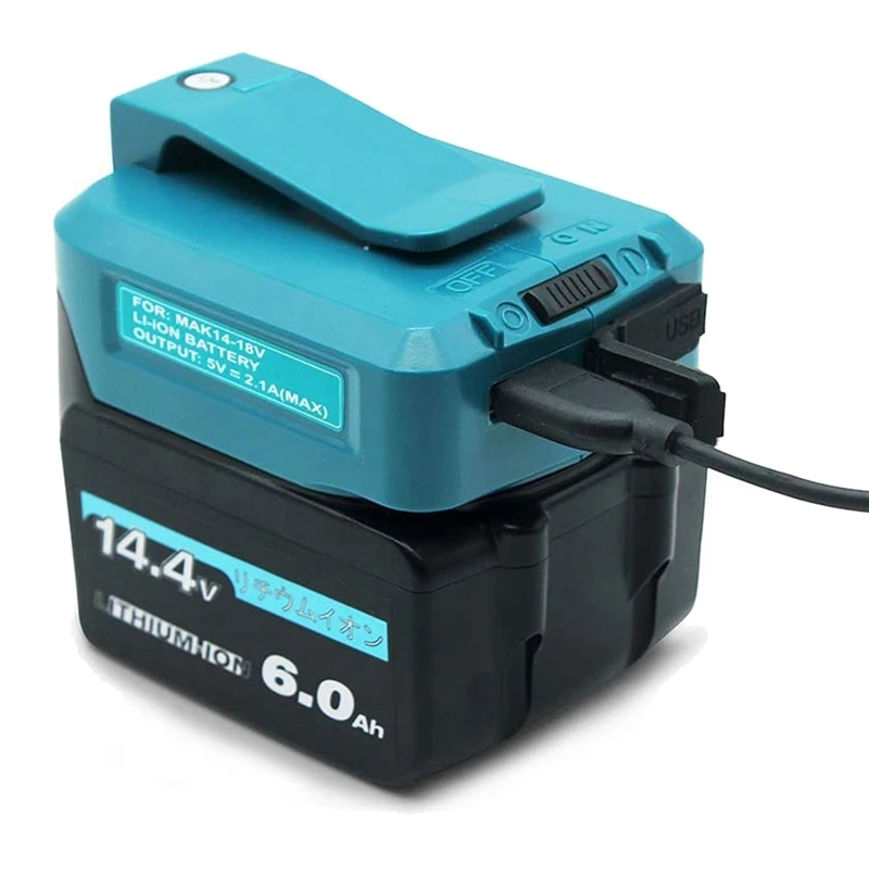

Power Source Charger USB Charging Adapter with LED Light,for Makita ADP05 14.4V-18V Rechargeable Lithium-Ion Battery