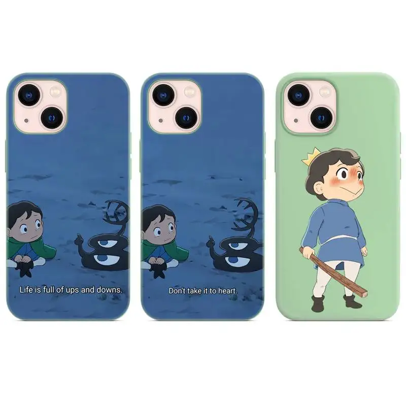 

Ousama Ranking Of King Anime Manga Cartoon Phone Case Green Color For iPhone 13 12 11 Mini Pro Max X XR XS 8 7 6 Plus Cover