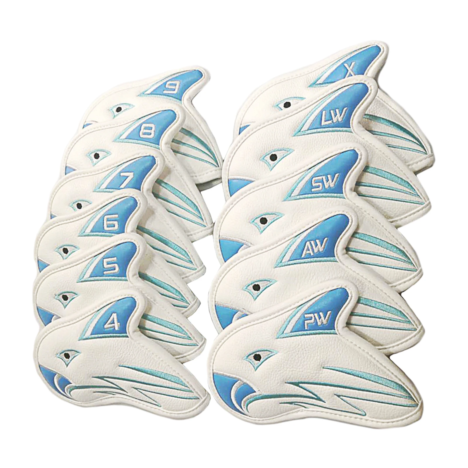 

11Pcs Iron Head Cover Waterproof Eagle Wedges Golf Club Headcover Golfer Gift