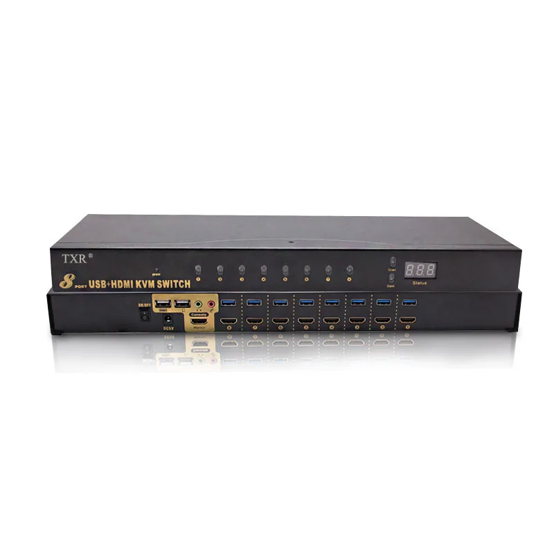 

KVM-переключатель Ultra HD, 8 портов в 1, переключатель портов Sup, беспроводная клавиатура и мышь, аудио, USB 2,0, устройства для совместного использов...