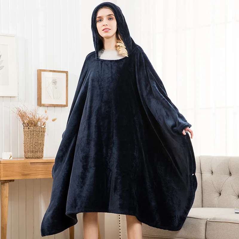 Зимнее толстое удобное ТВ одеяло для дивана толстовка с капюшоном утяжеленное