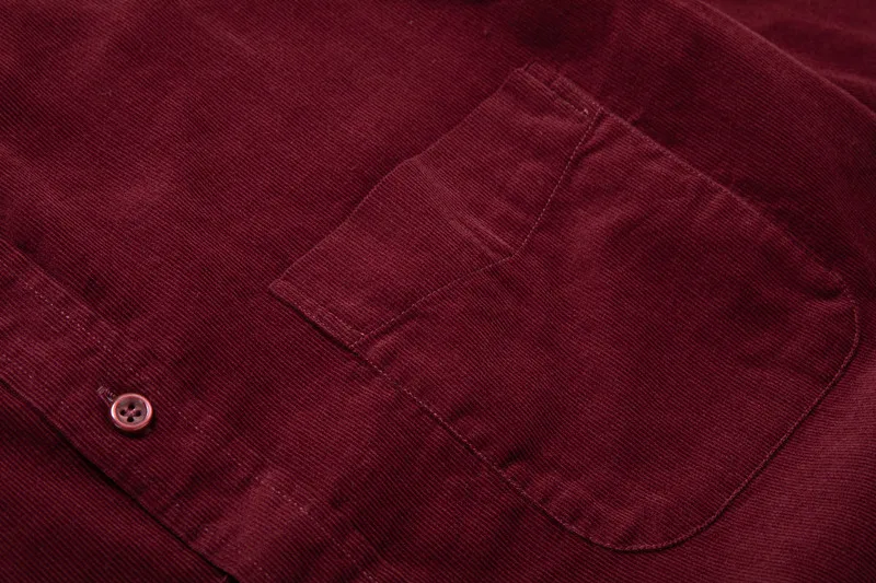 8XL 5XL 6xl осень/зима теплое качество хлопок вельвет с длинным рукавом Кнопка Воротник Смарт повседневные рубашки для мужчин удобные