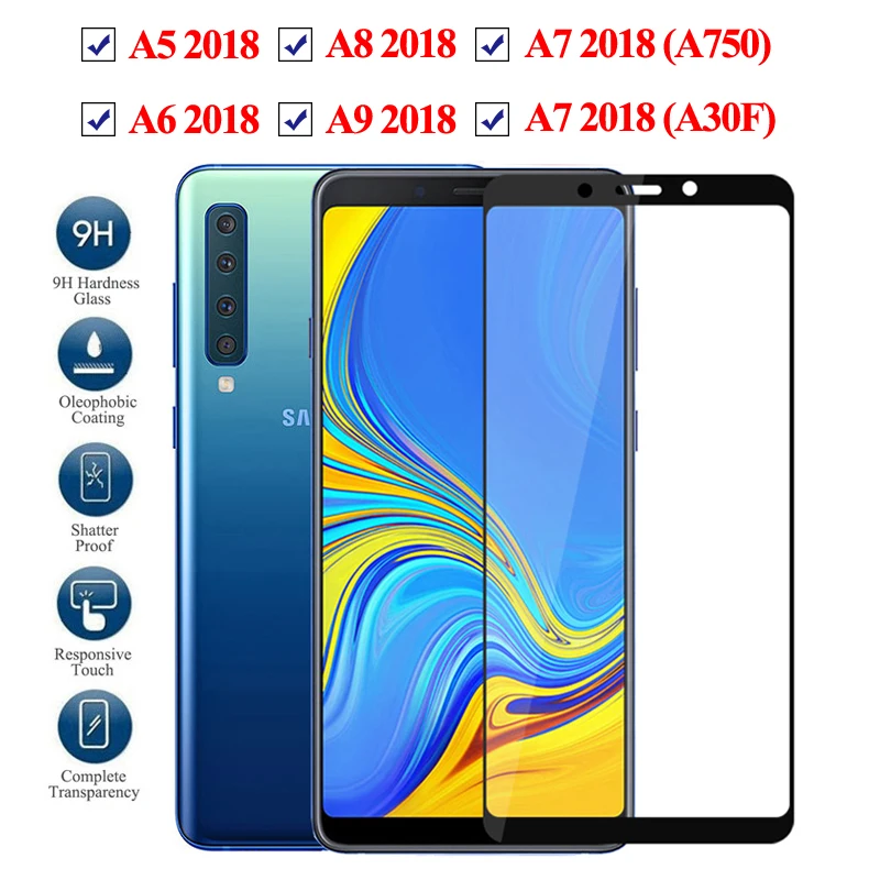 Для Samsung Galaxy A6 A9 A8 A7 A5 2018 Защитное стекло для экрана протектор A 6 7 8 9 5 Tremp Защитная