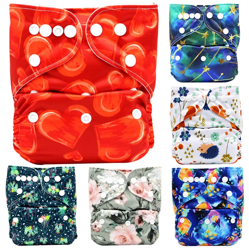 

Reusable Baby Pocket Cloth Diaper Nappy Cover Microfleece Inner Adjustable One Size Fits 3kg-15kg 8lbs-36lbs Washable Nappies