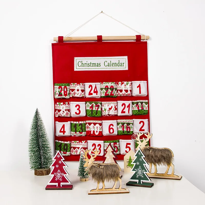 

Christmas Advent Calendar Bags Hanging Christmas Calendar Christmas Decoration 2019 Christmas Decoration For Home New Year 1PC