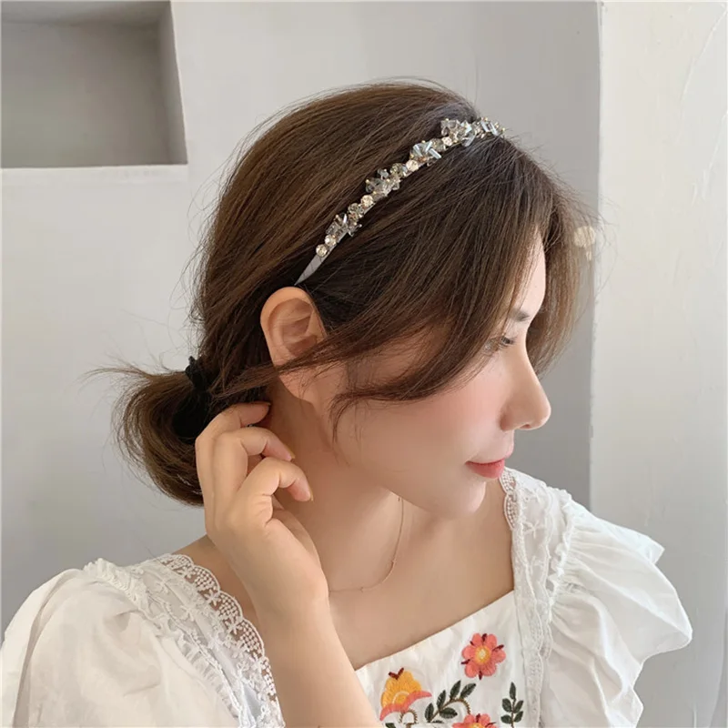 

Shiny Luxury Rhinestone Hair Band For Women Glass Headbands Girl Full Crystal Hair Hoop Fashion Hair Accessories Headwear
