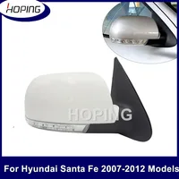 Hoping 8PINS Exterior Folding Side Rearview Mirror For Hyundai Santa Fe 2.4L 2.7L 2007 2008 2009 2010 2011 2012