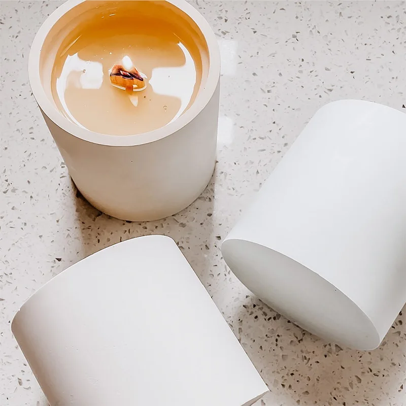 Форма для бетонных цементных свечей Круглый бетонный Подсвечник сделай сам