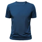 Футболка мужская, эластичная, быстросохнущая, однотонная, летняя