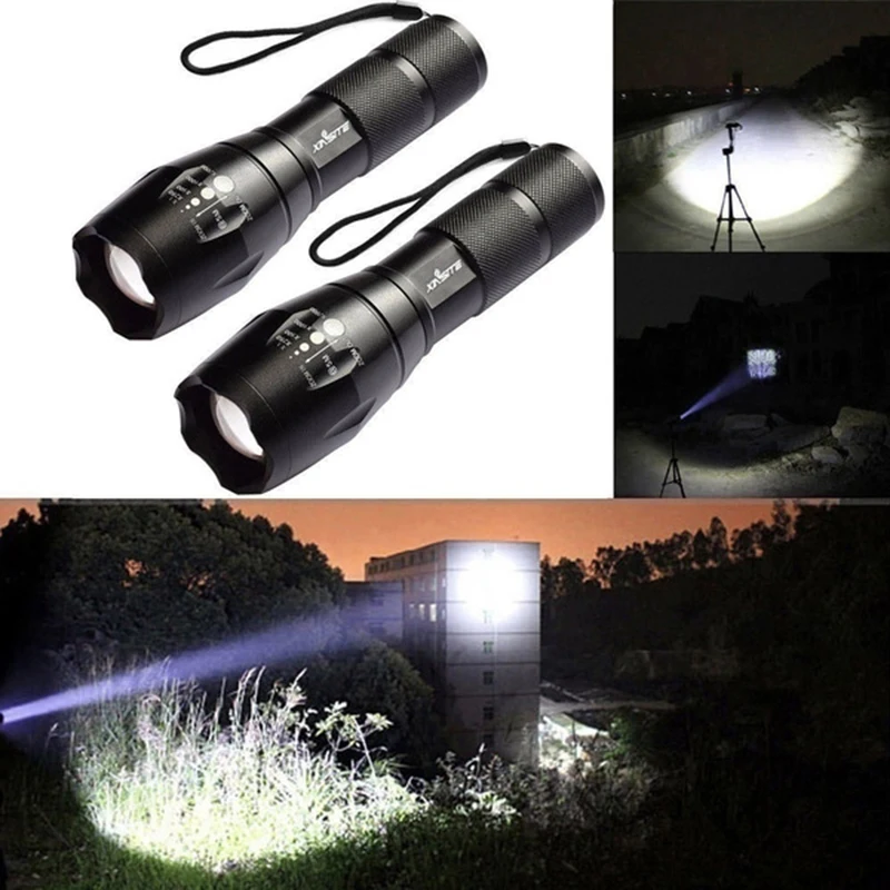 

Portable T6 Tactical Military LED Flashlight 980000LM Zoomable 5-Mode Without Battery Outdoor tools 2021