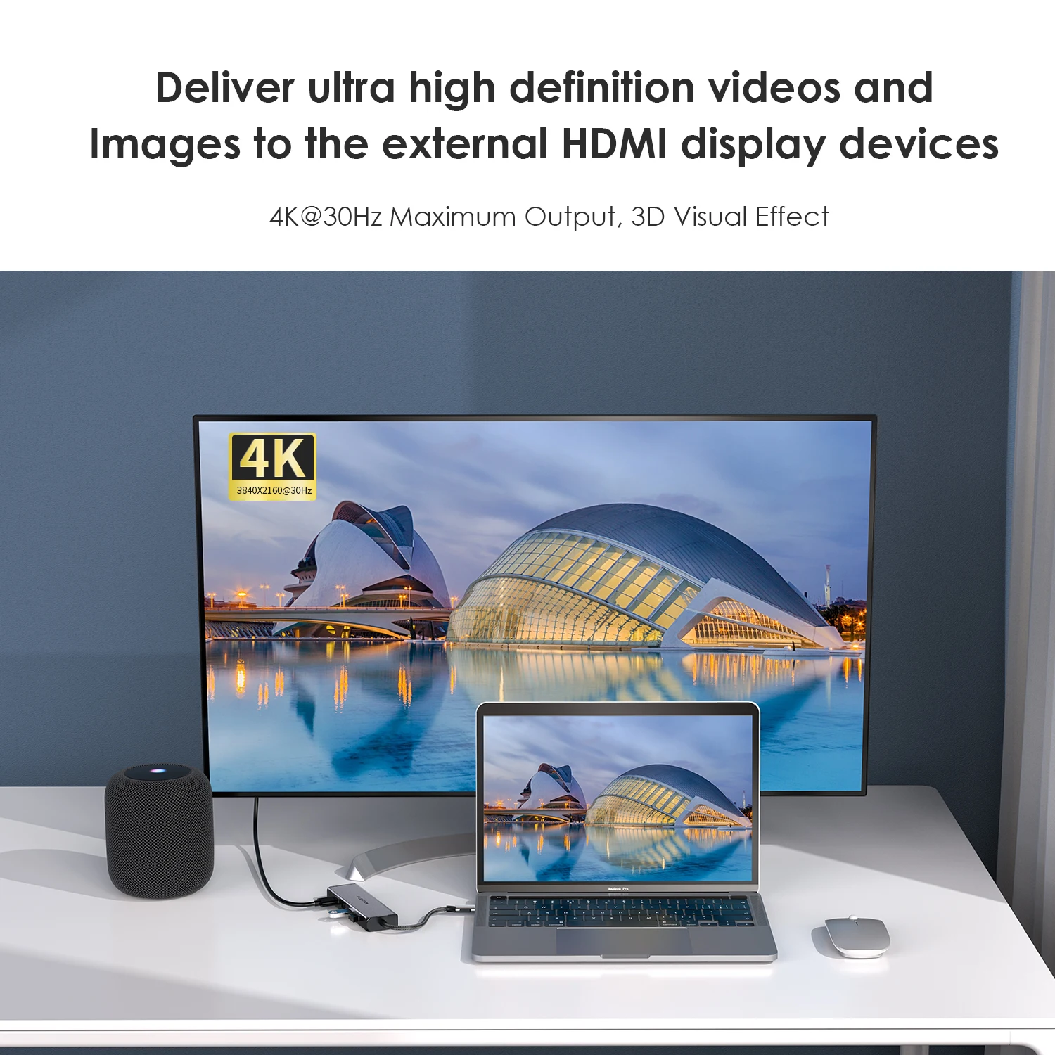 USB-концентратор Lention 4K HDMI Gigabit Ethernet 1000M USB 3 0 для MacBook Pro Air Windows M1 Lan Тип C разветвитель |