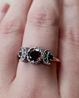 Изысканные женские обручальные кольца серебряного цвета с красной гравировкой в виде Луны для женщин ювелирные изделия на годовщину помолвки свадебный подарок