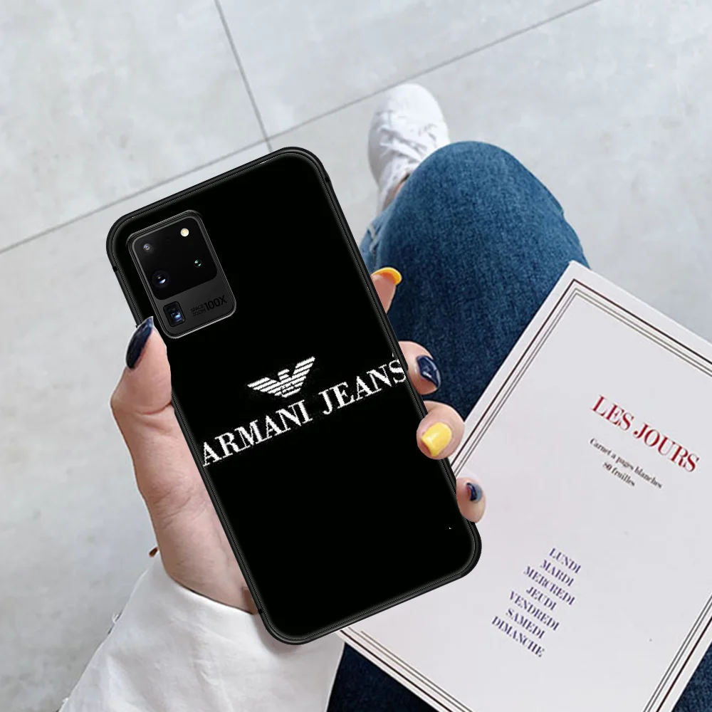 

Italy luxury Brand Giorgioe Phone Case Cover Hull For Samsung Galaxy S 6 7 8 9 10 e 20 Edge Uitra Note 8 9 10 Plus black Shell