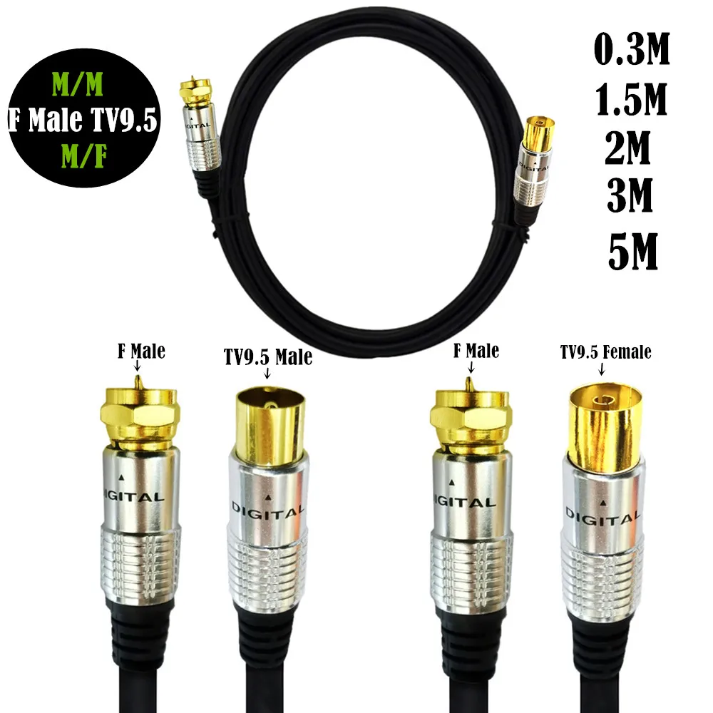 Коаксиальный ТВ-кабель RG59U разъем F toTV9.5 кабель с замкнутым маршрутом HD-видео