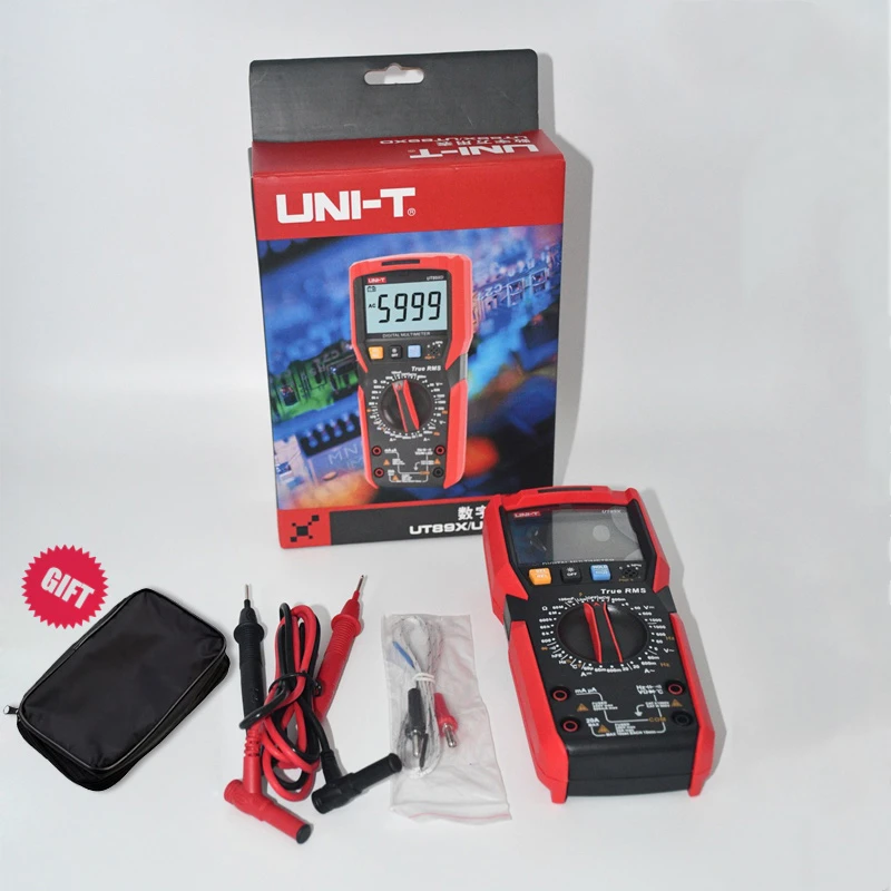 

UNI-T UT89XD Professional NCV Digital Multimeter 20A High Current AC/DC/Capacitance/Resistance/Triode/Temperature Test UT89X