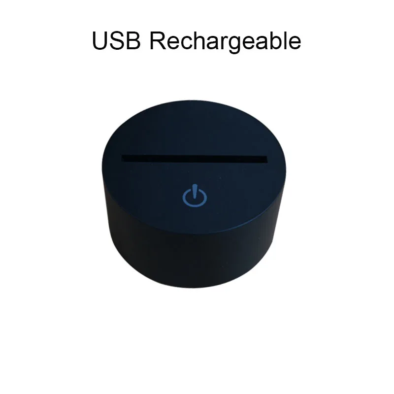 Цветной сменный сенсорный Usb светодиодный Ночной светильник с 3D принтом, креативная настольная лампа, перезаряжаемая USB, домашний декор, подарок на день рождения - Испускаемый цвет: A2