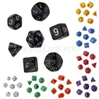 7 шт Черная сторонняя матрица D4 D6 D8 D10 D12 D20 ролевые игры в кости Прямая доставка