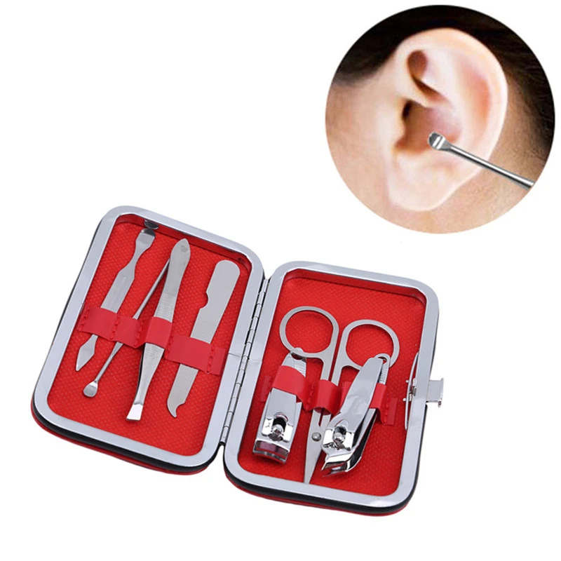 7 шт./компл. кусачки для ногтей из нержавеющей стали ножницы маникюрные