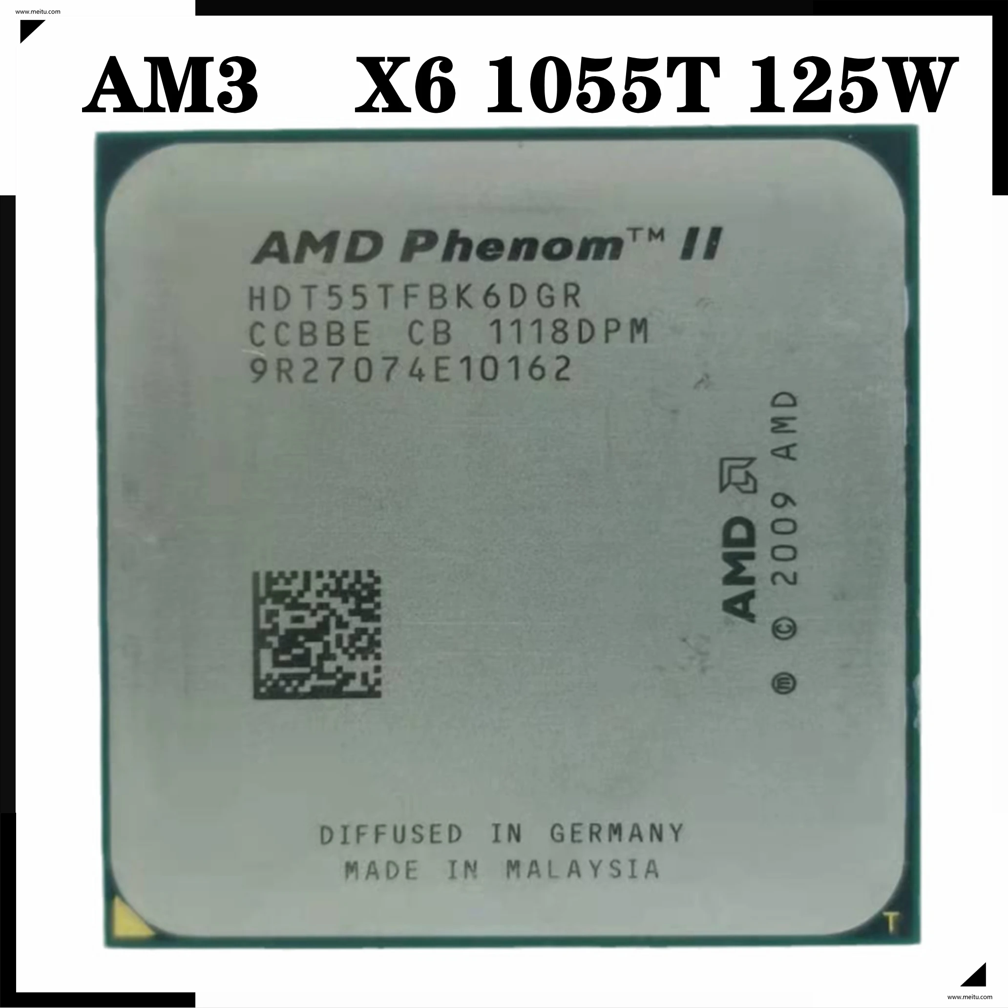 Настольный Процессор Phenom II X6 1055T 1055 2 8G 125W шестиядерный процессор HDT55TFBK6DGR разъем AM3