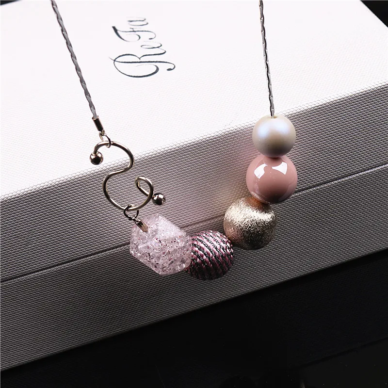 Большой с подвесками в виде милых акриловых цветов смолы бусины кулон колье