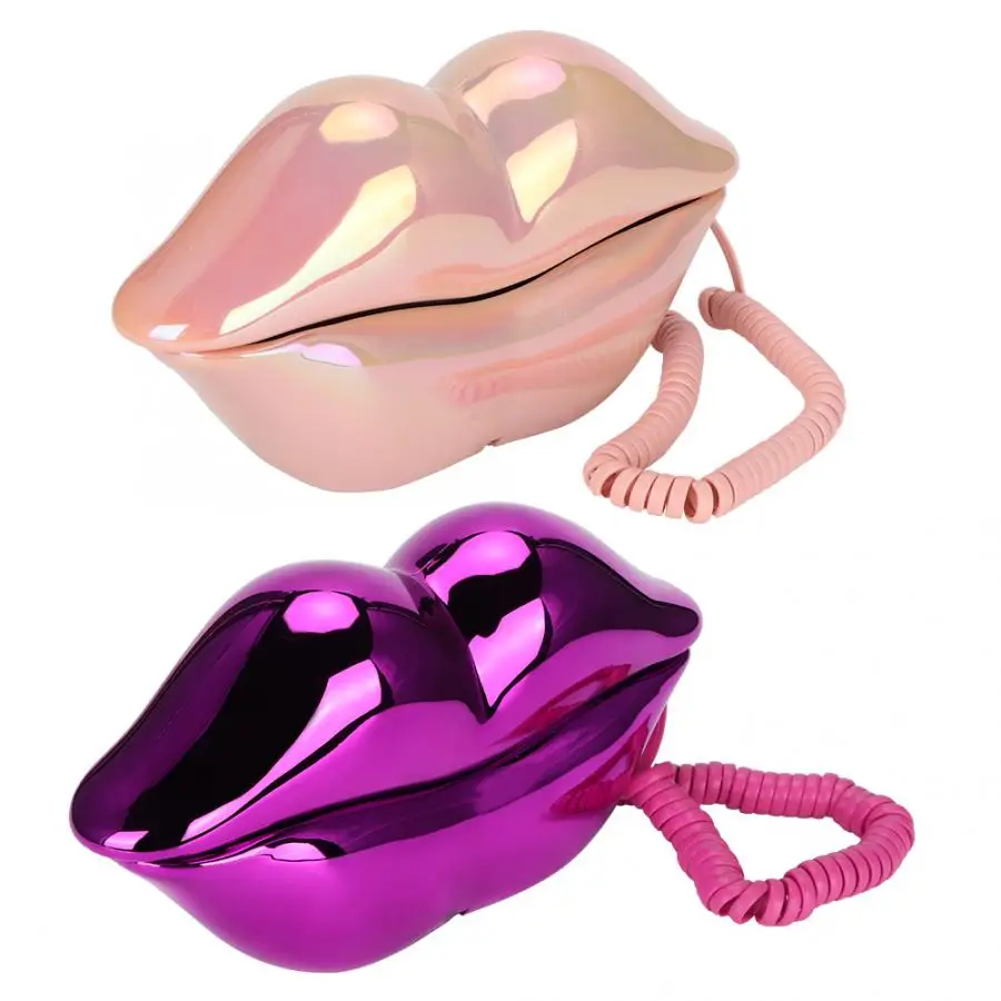WX-3016 Mouth's Lips Shape Telephone Home Office Desktop Telephone Landline fashionable